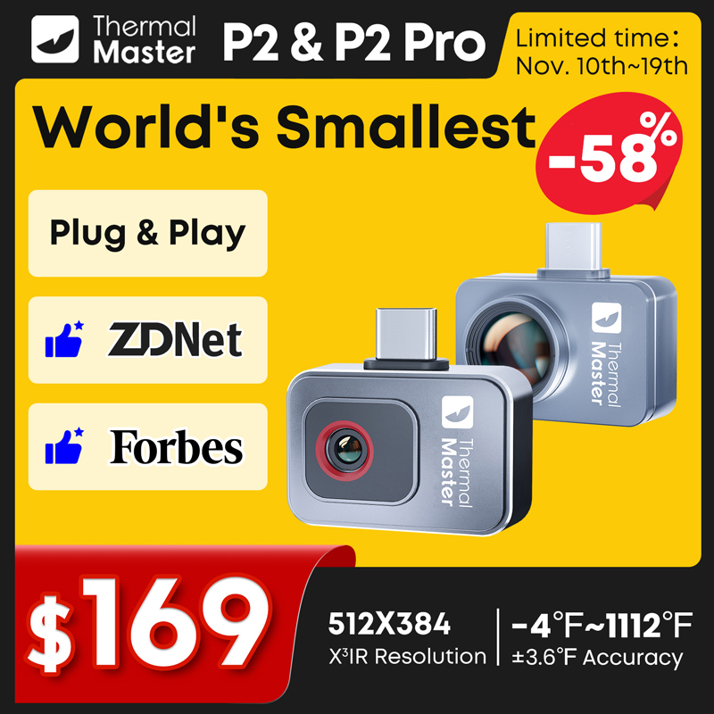 Infiray P2 Pro Macro Lens - P2//P2Pro Thermal Imager 15X Zoom Infrared