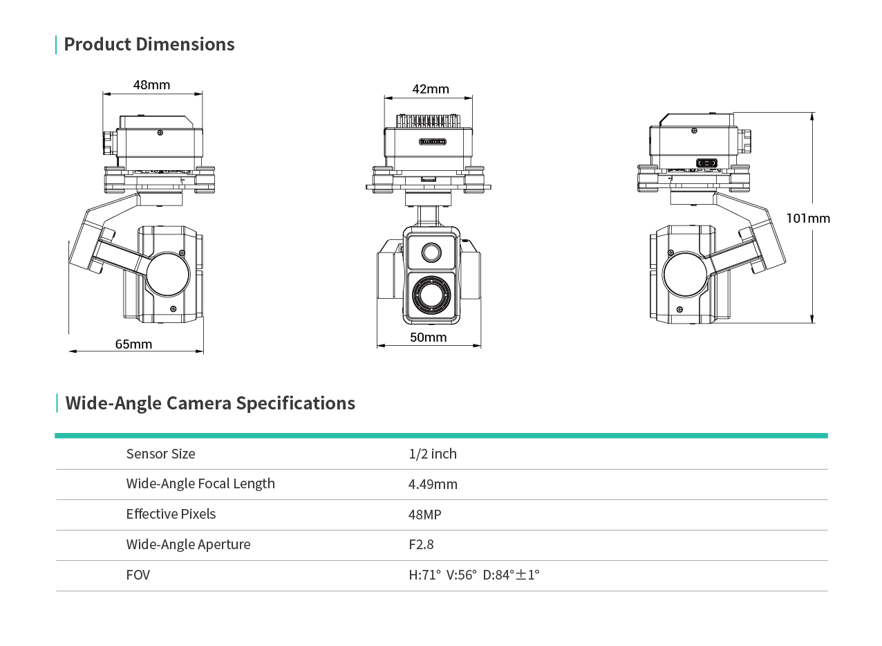 HEQUAV K8T-V3 Dual-Sensor Dron - Thermal Imager Drone Gimbal ulasan dan harga