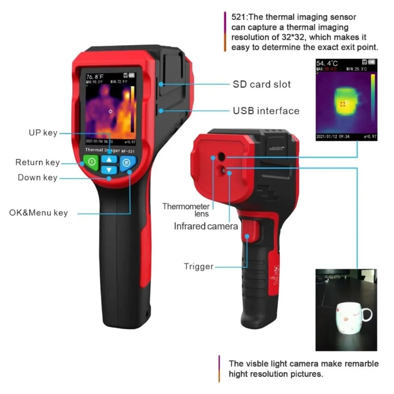 NOYAFA NF-521 Portable Thermal - Nf 521 Thermal Imaging Camera ulasan dan harga