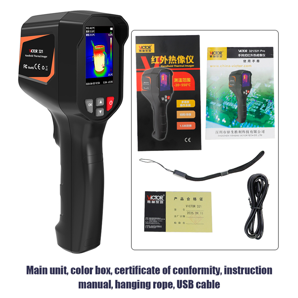 Victor 321 Handheid Infrared T - Nf 521 Thermal Imaging Camera ulasan dan harga